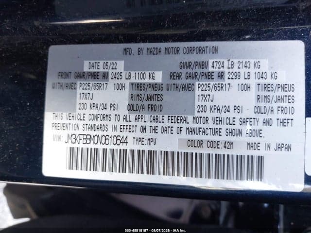 2022 MAZDA CX-5 2.5 S SELECT 9