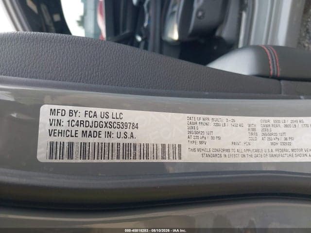 2025 DODGE DURANGO GT PLUS AWD 9