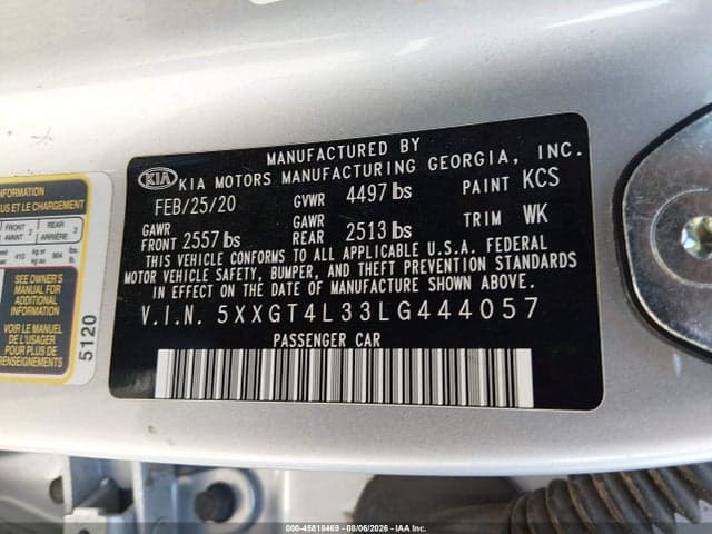 2020 KIA OPTIMA LX 9