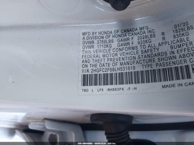 2020 HONDA CIVIC LX 9