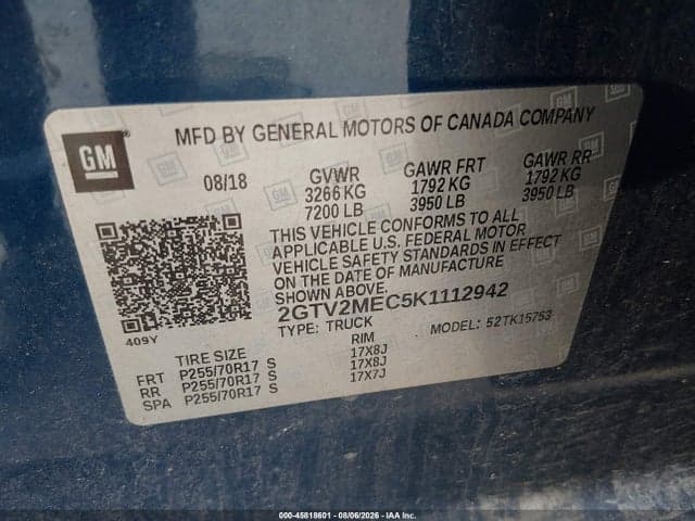 2019 GMC SIERRA 1500 LIMITED SLE 9