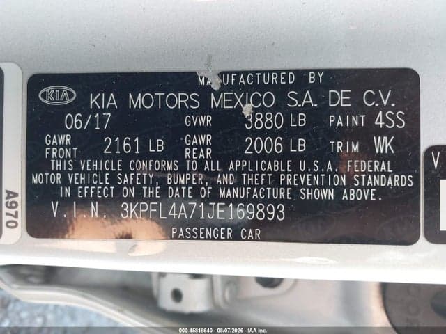 2018 KIA FORTE LX 9