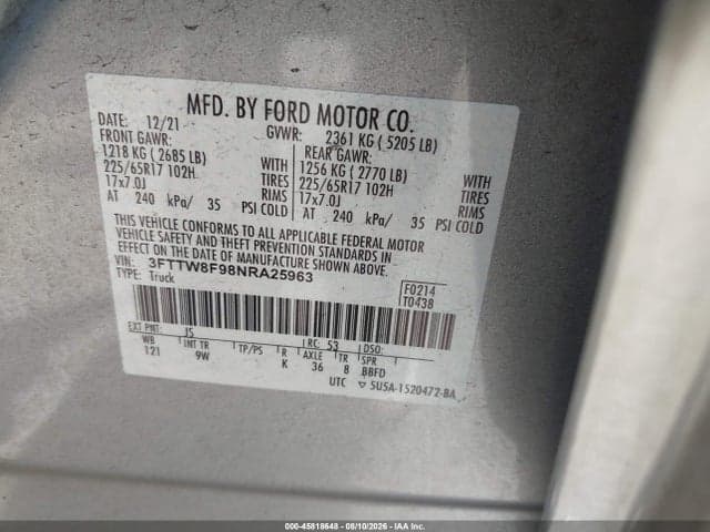 2022 FORD MAVERICK XL 9