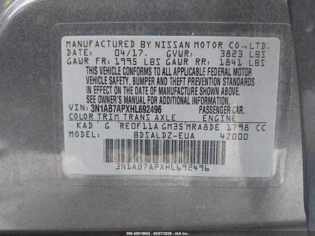 2017 NISSAN SENTRA SV 9
