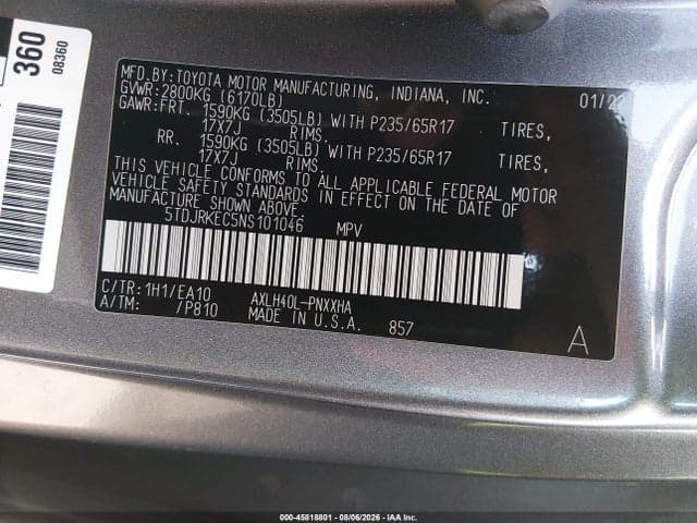 2022 TOYOTA SIENNA XLE 9