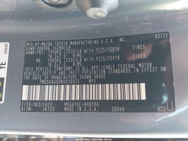 2022 TOYOTA COROLLA CROSS XLE 9