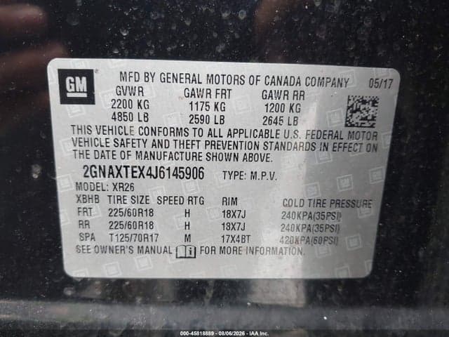 2018 CHEVROLET EQUINOX LT 9