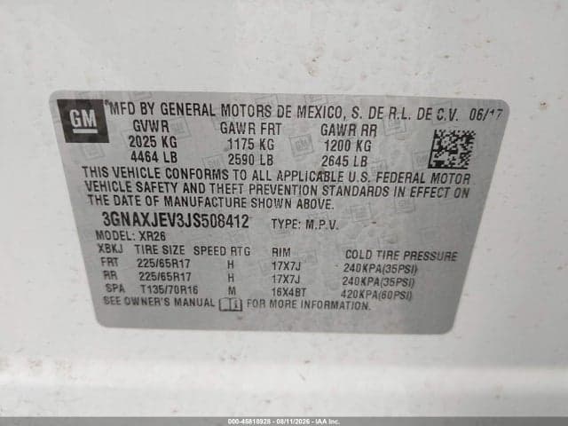 2018 CHEVROLET EQUINOX LT 9