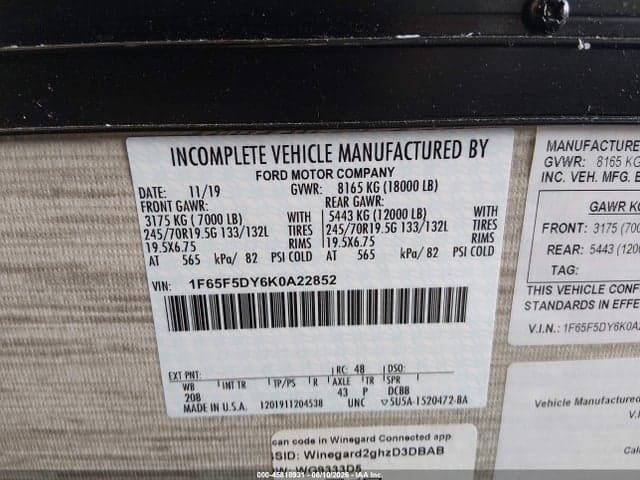 2019 FORD F53 9