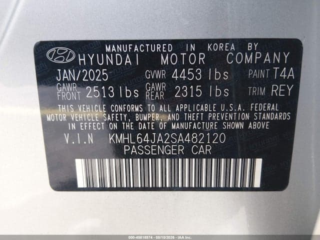 2025 HYUNDAI SONATA SEL 9