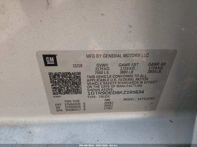 2019 GMC SIERRA 1500 SLT 9