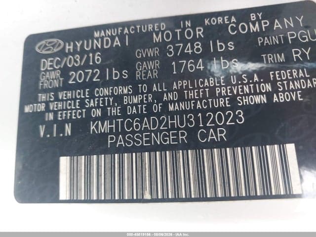 2017 HYUNDAI VELOSTER 9