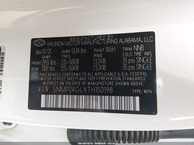 2026 HYUNDAI SANTA FE SEL 9