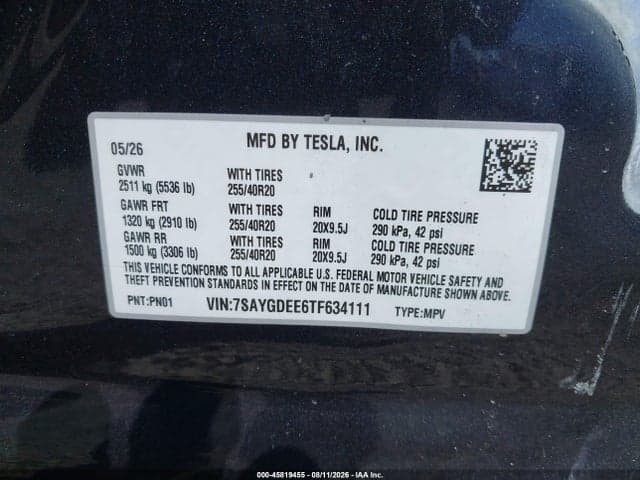 2026 TESLA MODEL Y ALL-WHEEL DRIVE/LONG RANGE LAUNCH SERIES/PREMIUM ALL-WHEEL DRIVE 9