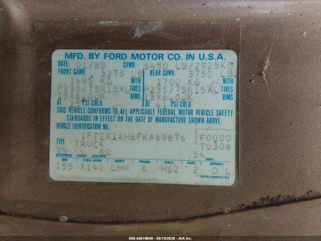 1985 FORD F150 9