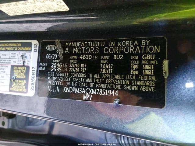 2021 KIA SPORTAGE LX 9