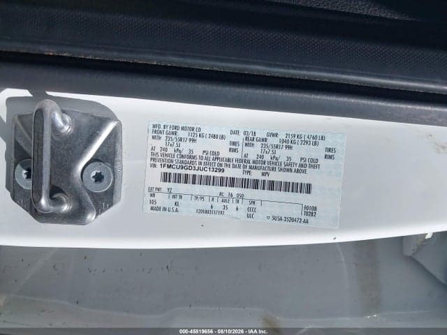 2018 FORD ESCAPE SE 9
