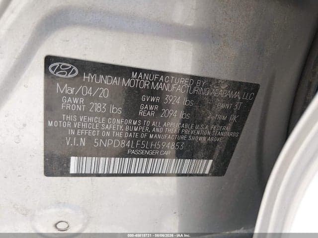 2020 HYUNDAI ELANTRA SEL 9