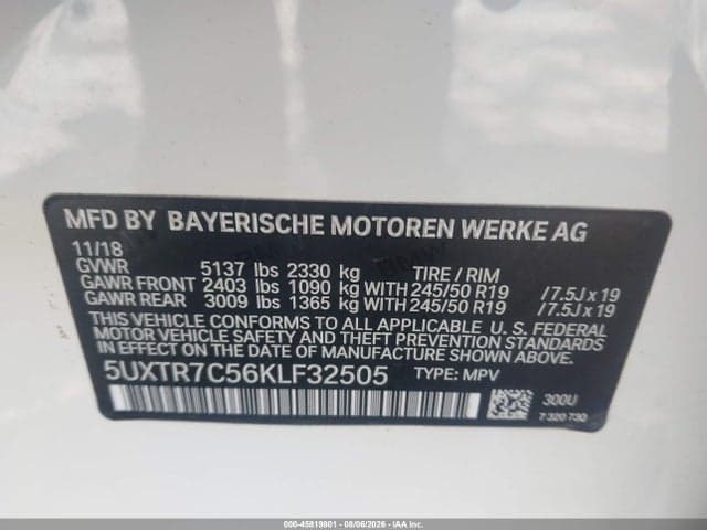 2019 BMW X3 SDRIVE30I 9