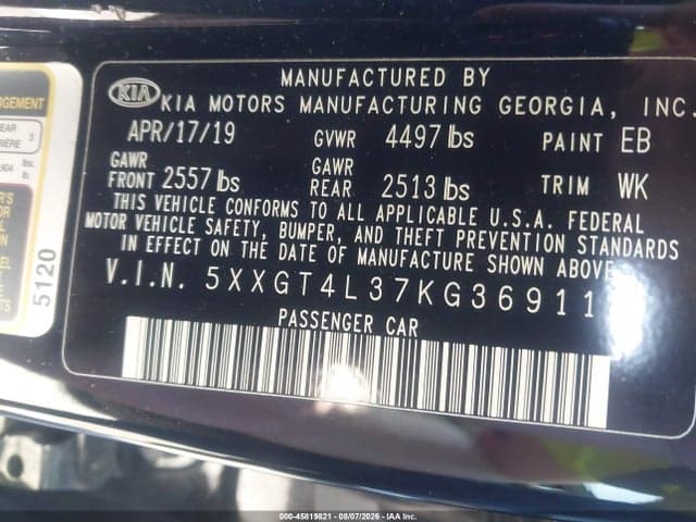 2019 KIA OPTIMA LX 9