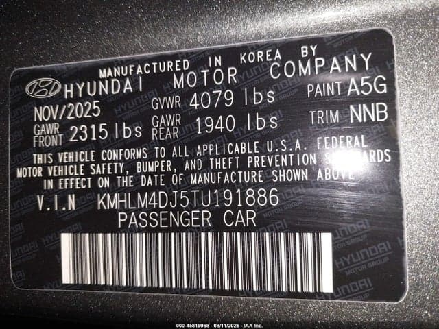 2026 HYUNDAI ELANTRA HYBRID BLUE 9