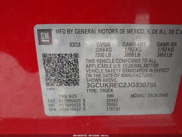 2018 CHEVROLET SILVERADO 1500 2LT 9