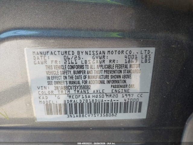 2025 NISSAN SENTRA SV 9