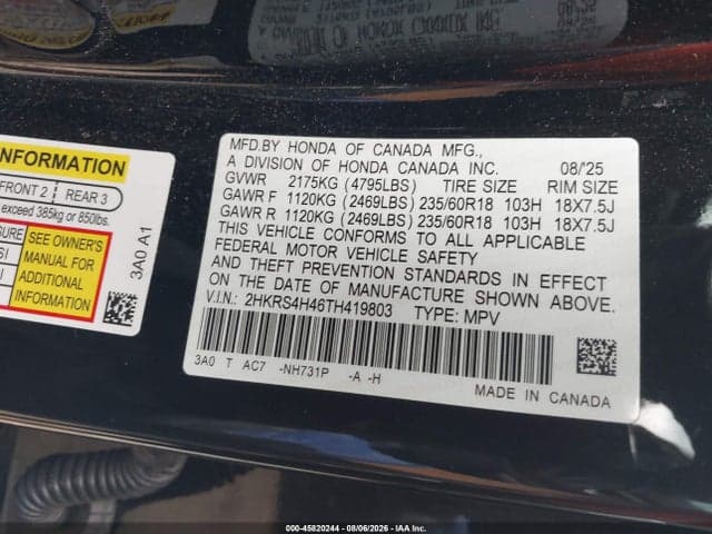 2026 HONDA CR-V EX AWD 9