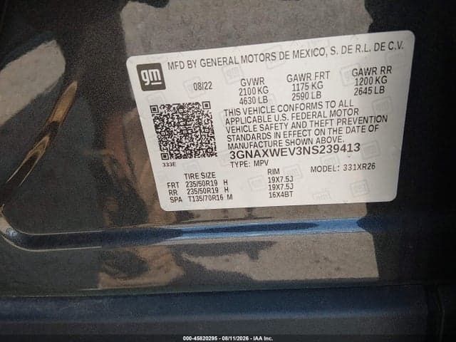 2022 CHEVROLET EQUINOX AWD RS 8