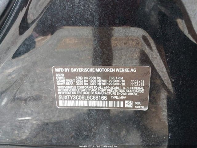 2020 BMW X3 SDRIVE30I 9