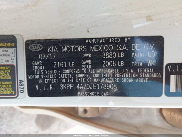 2018 KIA FORTE S 9