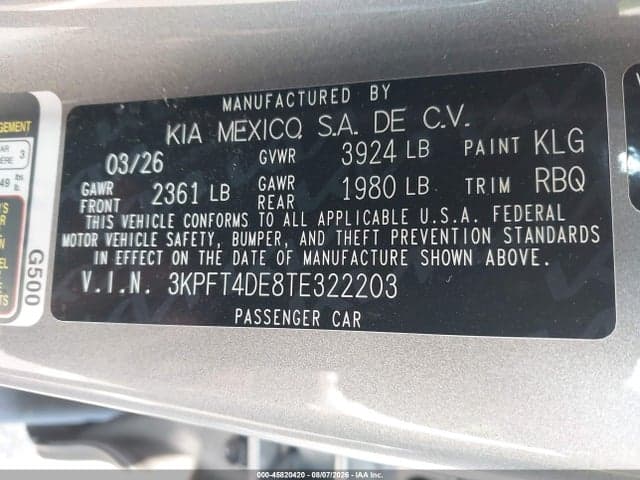 2026 KIA K4 LXS 9