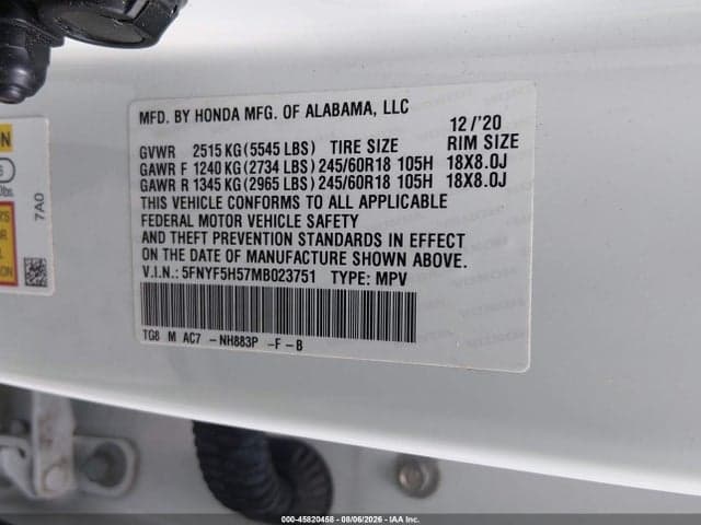 2021 HONDA PILOT 2WD EX-L 9