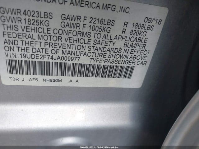 2018 ACURA ILX PREMIUM PACKAGE/TECHNOLOGY PLUS PACKAGE 9