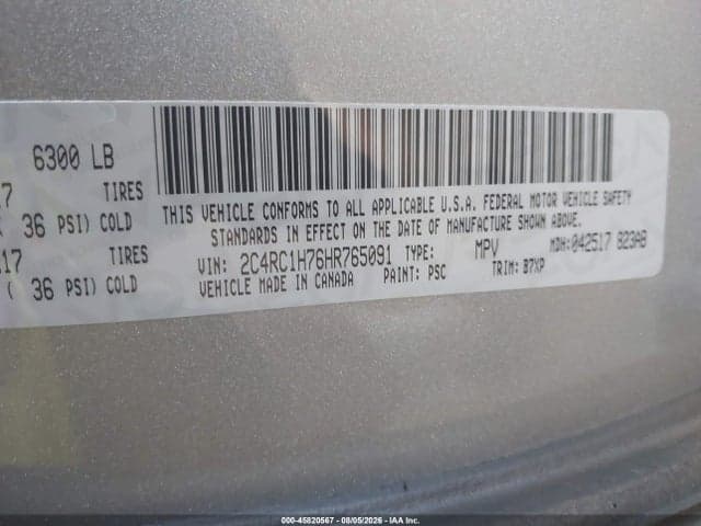 2017 CHRYSLER PACIFICA HYBRID TOURING PLUS 9