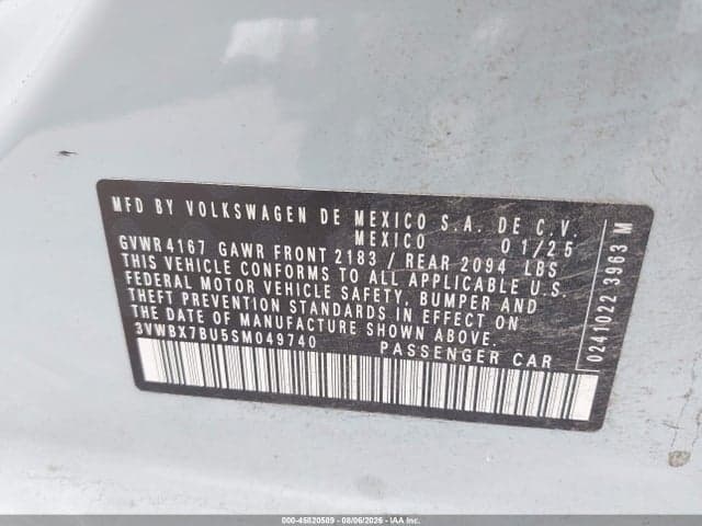 2025 VOLKSWAGEN JETTA 1.5T SPORT 9