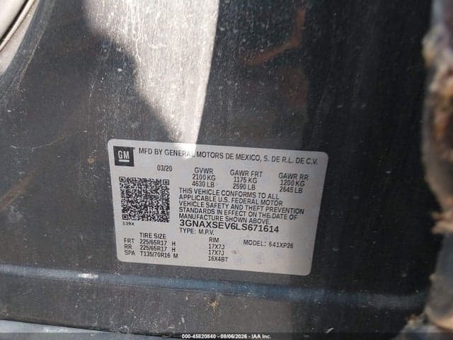 2020 CHEVROLET EQUINOX AWD LS 9