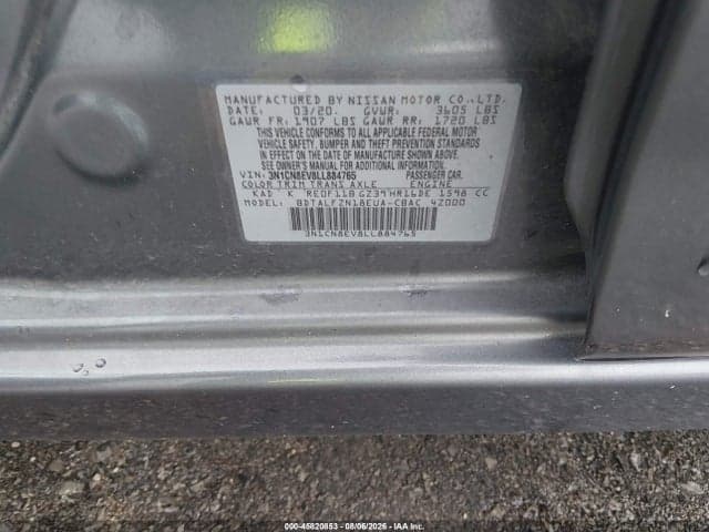 2020 NISSAN VERSA SV XTRONIC CVT 9