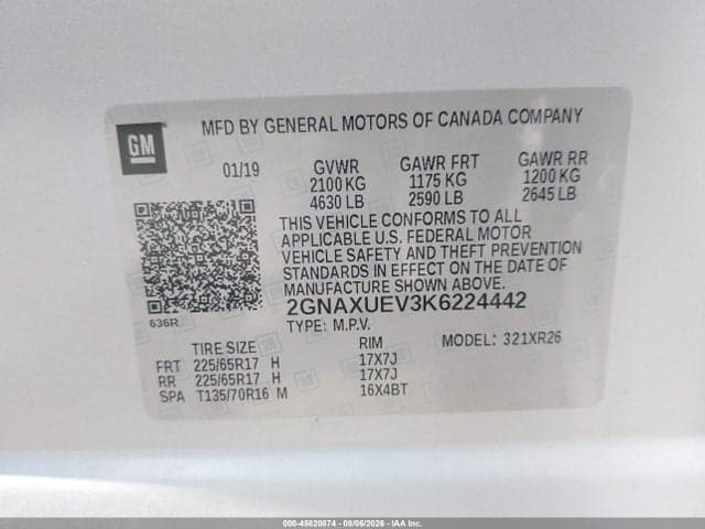 2019 CHEVROLET EQUINOX LT 9