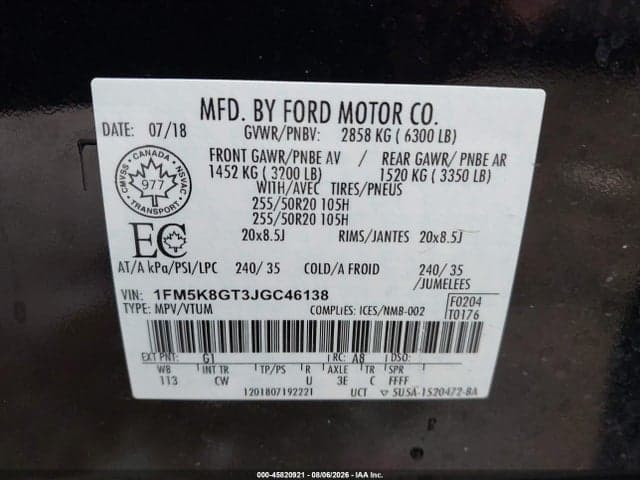 2018 FORD EXPLORER SPORT 9
