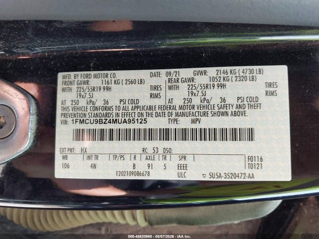 2021 FORD ESCAPE SE HYBRID 9
