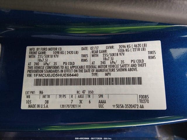 2017 FORD ESCAPE TITANIUM 9