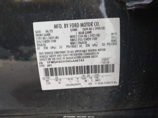 2022 FORD EXPLORER XLT 9