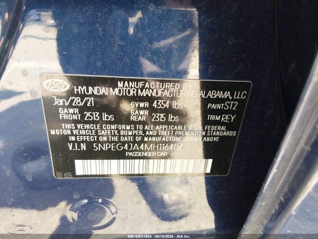 2021 HYUNDAI SONATA SE 8