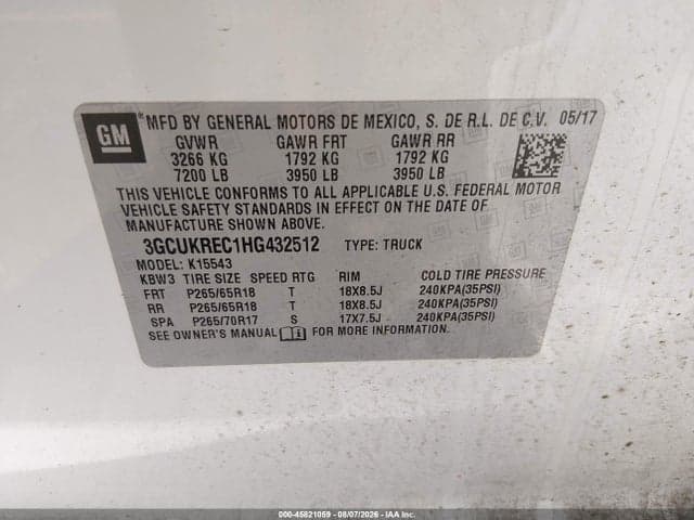 2017 CHEVROLET SILVERADO 1500 LT 9