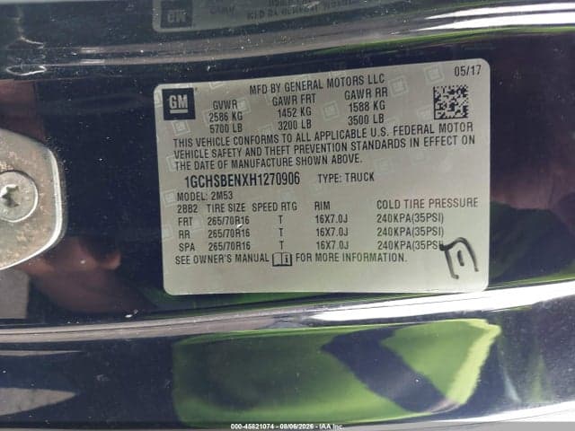 2017 CHEVROLET COLORADO 2WD WT 9