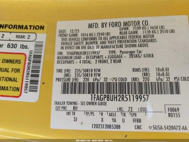 2024 FORD MUSTANG ECOBOOST PREMIUM 9