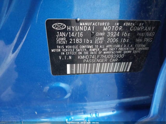 2017 HYUNDAI ELANTRA SE 9