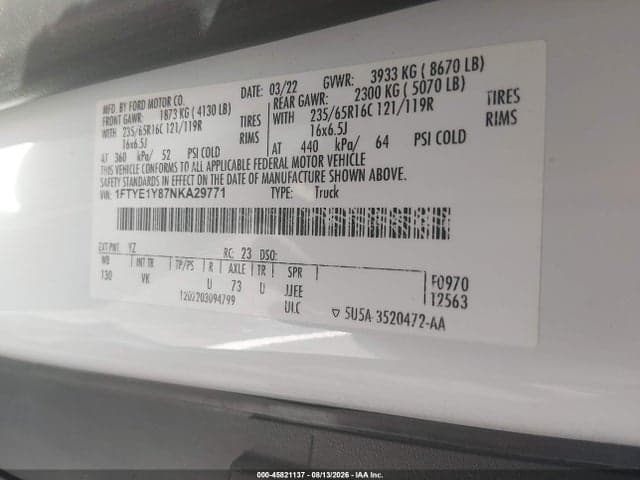 2022 FORD TRANSIT-150 9