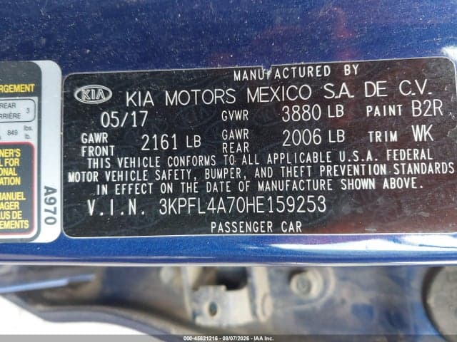 2017 KIA FORTE S 9